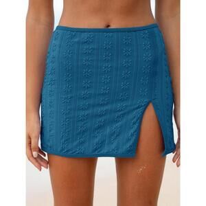 Berlook Blue Jacquard Cover-Up Skirt XL NWT